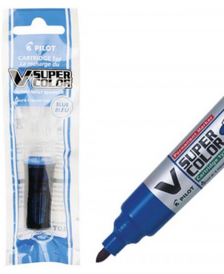 Püsiva markeri PILOT V SUPER COLOR täitekassett, sinine