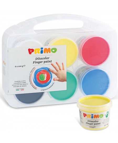 Näpuvärvid PRIMO, 6 värvi, 6x100 g