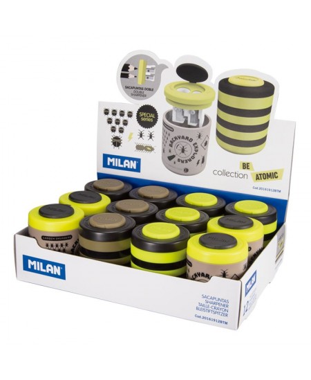 Pliiatsiteritaja konteineriga MILAN Be Atomic, kahe avaga