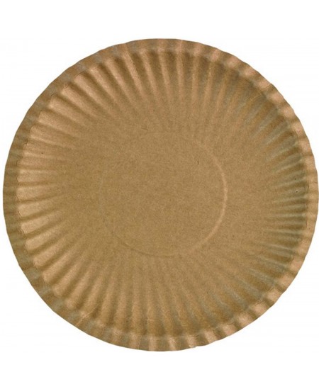 Ühekordsed jõupaberist (kraft) taldrikud, 15 cm, pruunid, 100 tk