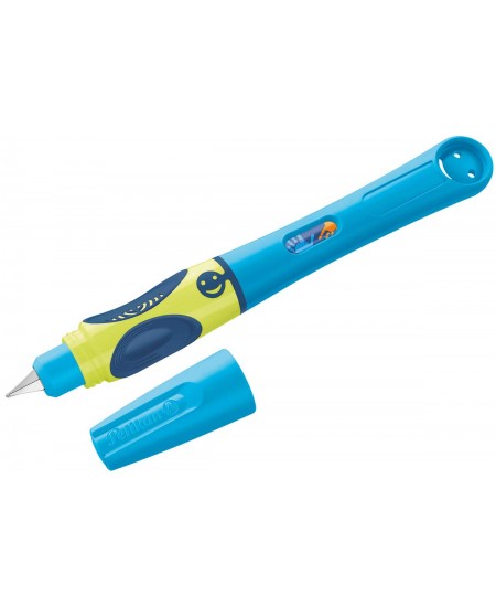 Täitesulepea PELIKAN Griffix‑4, paremakäelistele, Neon Fresh Blue, blister
