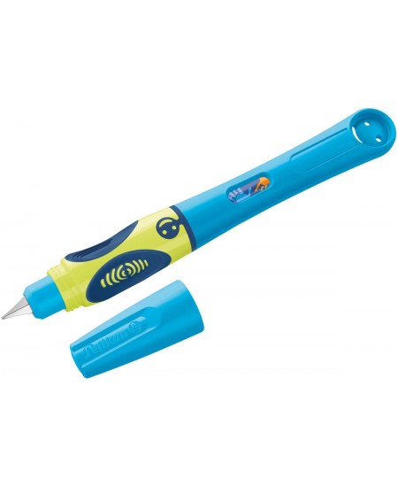 Täitesulepea PELIKAN Griffix‑4, vasakukäelistele, Neon Fresh Blue, blister