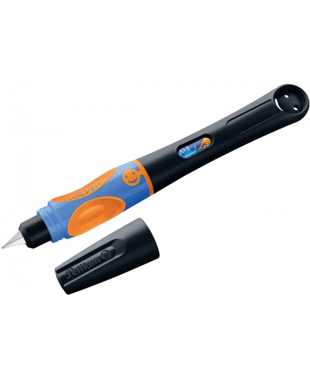 Täitesulepea PELIKAN Griffix‑4, paremakäelistele, Neon Black, blister