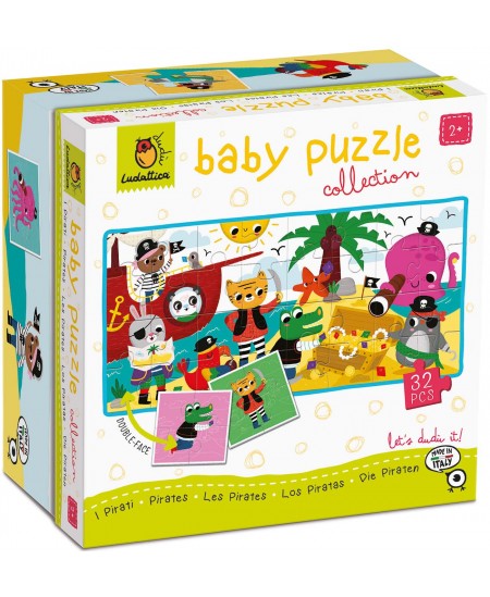 Kahepoolne pusle väikelastele LUDATTICA Piraadid, 32 osa