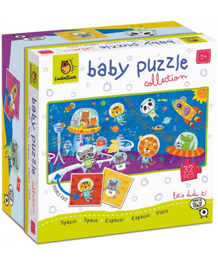Kahepoolne pusle väikelastele LUDATTICA Kosmos, 32 osa