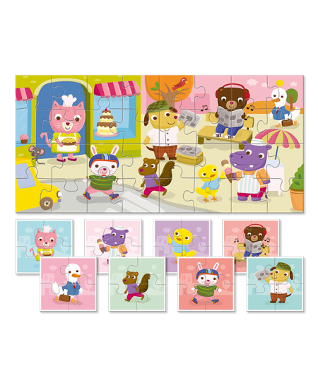 Kahepoolne pusle väikelastele LUDATTICA Kutsikad, 32 osa
