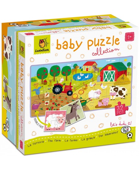 Kahepoolne pusle väikelastele LUDATTICA Farm, 32 osa