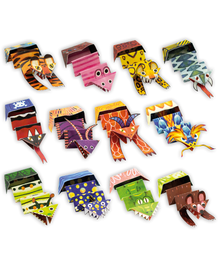 Origami komplekt LUDATTICA Hüppavad loomad Pop-Up