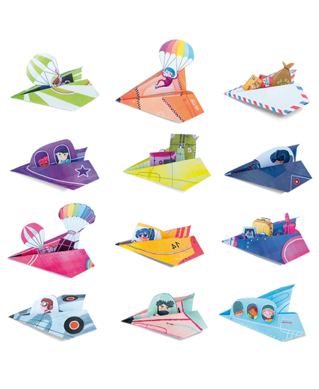 Origami komplekt LUDATTICA Lennukid