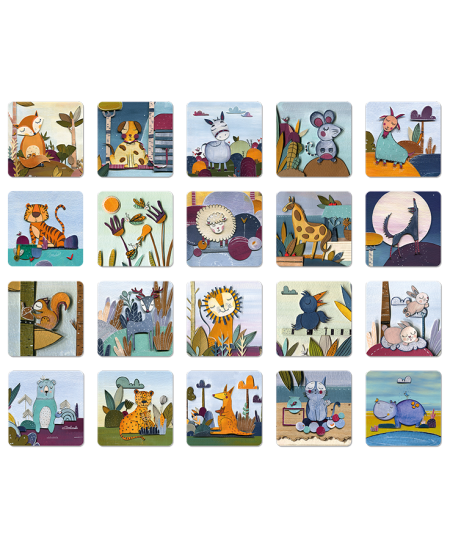 Mälu arendav mäng LUDATTICA Memo Box Loomad