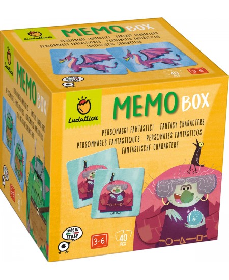 Mälu arendav mäng LUDATTICA Memo Box Fantaasiategelased