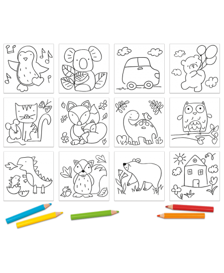 Värvimiskomplekt suurte pliiatsitega LUDATTICA Easy colouring