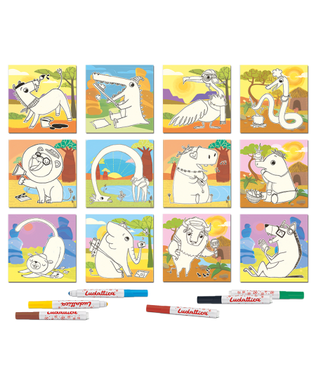 Värvimiskomplekt viltpliiatsitega väikelastele LUDATTICA Let´s Colour