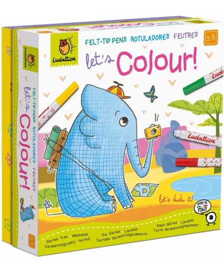 Värvimiskomplekt viltpliiatsitega väikelastele LUDATTICA Let´s Colour