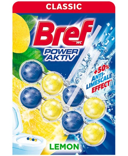 WC-värskendaja BREF POWER ACTIVE CITRUS, 2x50 g