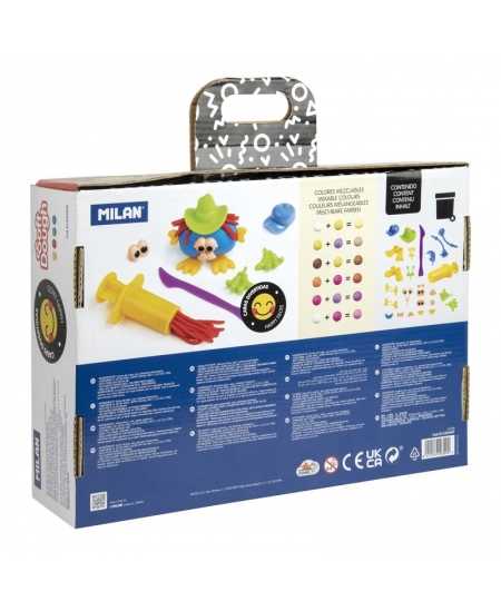 Voolimiskomplekt tarvikutega MILAN Lõbusad näod, 4 värvi