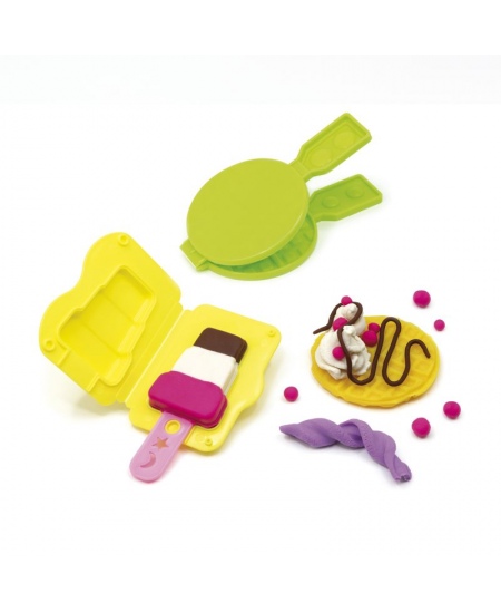 Voolimiskomplekt tarvikutega MILAN Jäätis ja vahvlid, 6 värvi