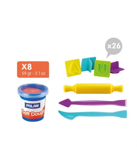 Voolimiskomplekt tarvikutega MILAN Palju tähti, 8 värvi