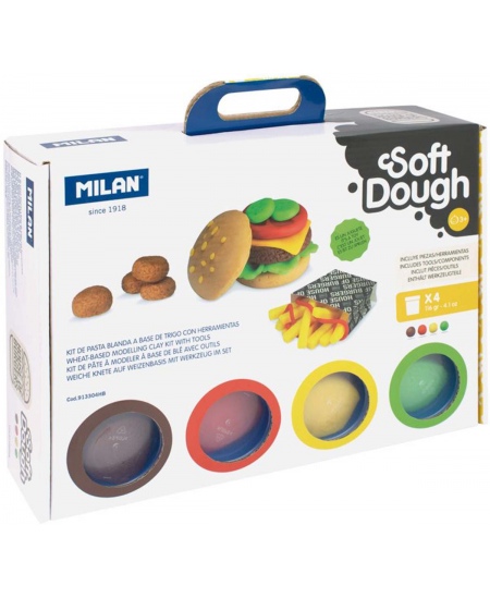 Voolimiskomplekt tarvikutega MILAN Burgerimaja, 4 värvi