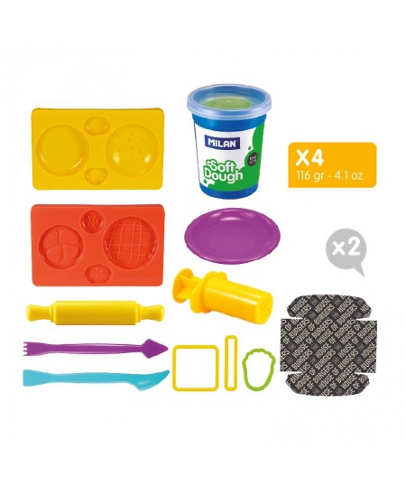 Voolimiskomplekt tarvikutega MILAN Burgerimaja, 4 värvi