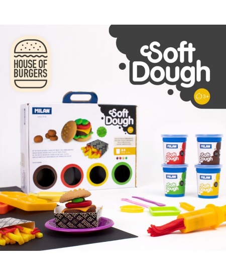 Voolimiskomplekt tarvikutega MILAN Burgerimaja, 4 värvi