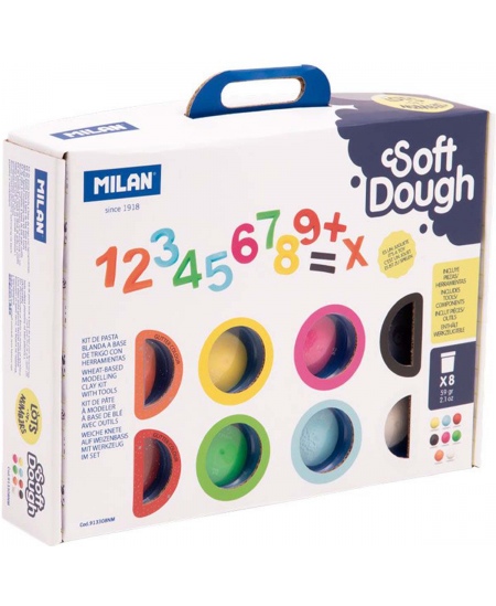 Voolimiskomplekt tarvikutega MILAN Palju numbreid, 8 värvi