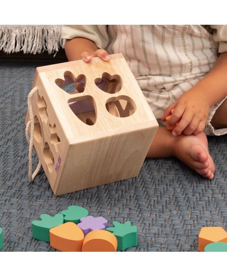 Puidust arendav mänguasi-kuubik MILAN Jänku