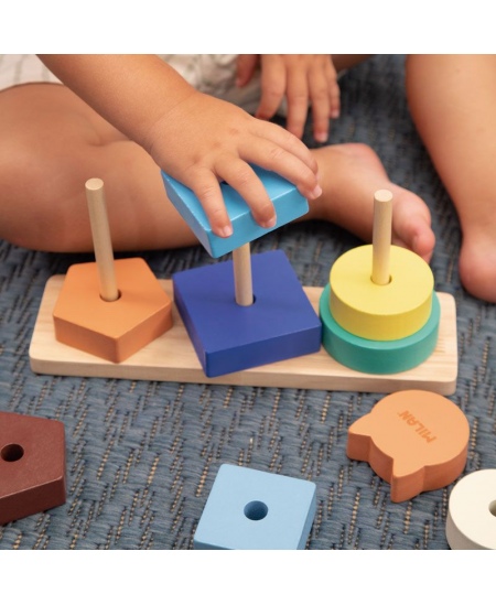 Puidust arendav mänguasi MILAN Loomade torn