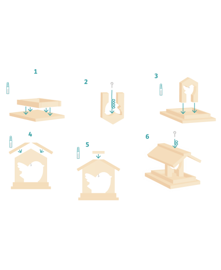 Puidust kokkupandav linnusöögimaja SODERTEX