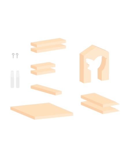 Puidust kokkupandav linnusöögimaja SODERTEX