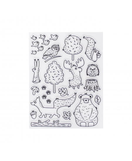 Läbipaistvad isekleepuvad templid SODERTEX Forest, 18 kujundust