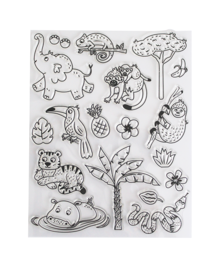 Läbipaistvad kleeptemplid SODERTEX Jungle, 18 kujundust