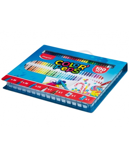 Värvimisvahendite komplekt MAPED Color’Peps, 100 tk.