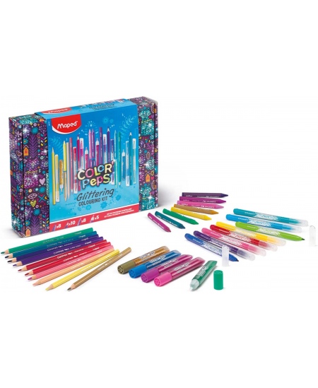 Sädelevate värvimisvahendite komplekt MAPED Color’Peps Glittering