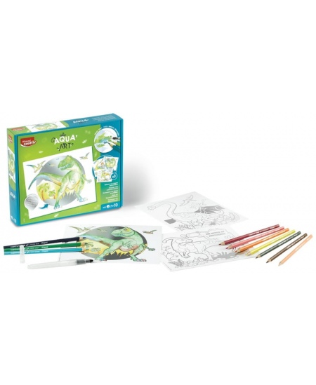 Plakati joonistamise komplekt MAPED Aqua Art Dinosaurus