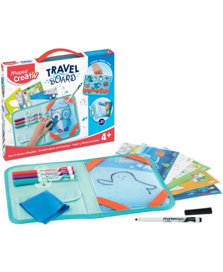 Reisil kaasaskantav kustutatav joonistustahvel MAPED Animals