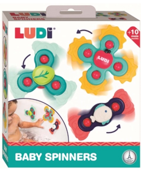 Värvilised vurr-mänguasjad LUDI, 3 tk.