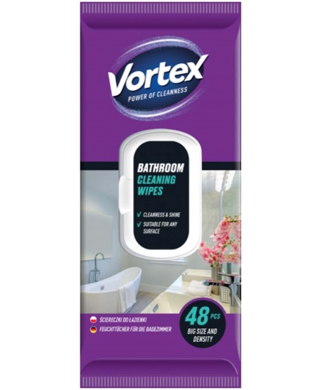 Niisked salvrätikud vannitoale VORTEX, 48 tk