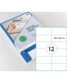 Etiketikleebised RILLPRINT 105x48 mm, A4, 12 kleebist lehel, 100 lehte