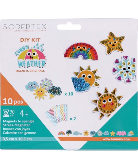 Kaunistatavad magnetid SODERTEX Lõbus ilm, 10 tk.
