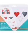 Õmbluskomplekt SODERTEX Südamekesed, 3 tk.