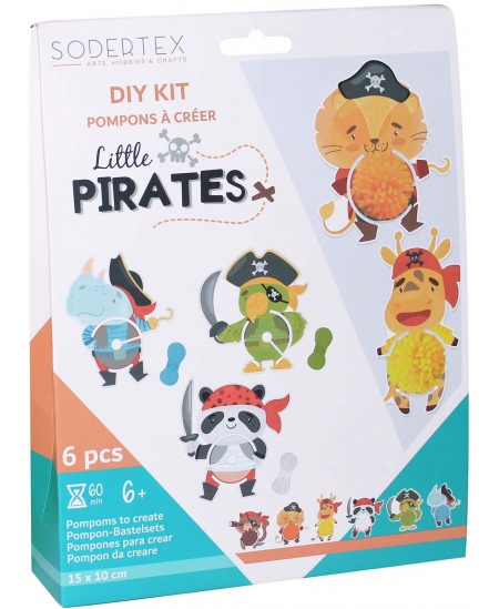 Pompoonide valmistamine Väikesed piraadid SODERTEX, 6 tk.