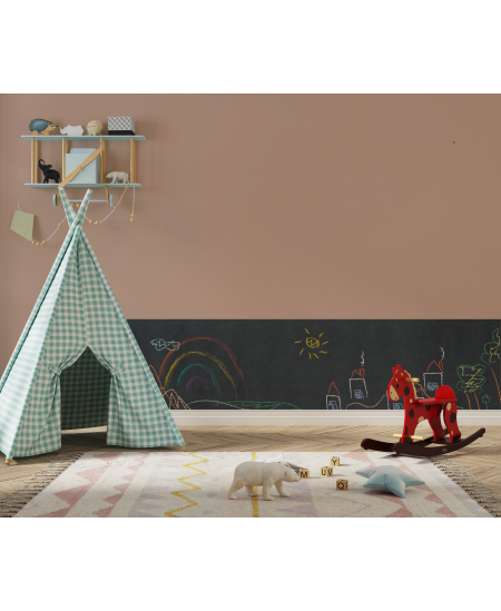 Kleepuv leht kirjutamiseks ja joonistamiseks LOOLIPO, 10 kriidiga, 45x200 cm