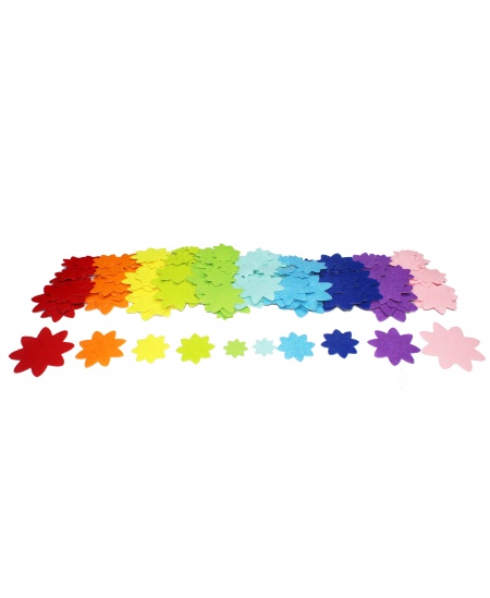 Vildist kleebised kaunistamiseks SODERTEX Lilled, erinevad värvid, 150 tk.