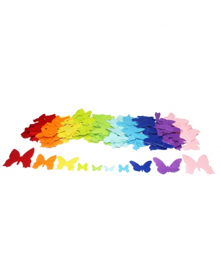 Vildist kleebised kaunistamiseks SODERTEX Liblikad, erinevad värvid, 150 tk.