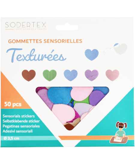 Erinevate tekstuuridega kleebised SODERTEX, 5 faktuuri, 50 tk.