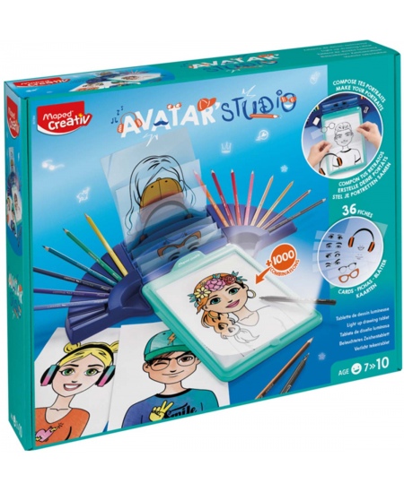 Värvimiskomplekt valguskarbiga Maped Creativ Avatar Studio