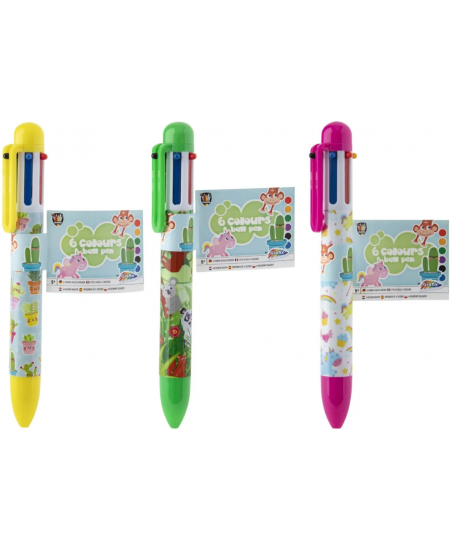 6-värviline automaatne pastapliiats GRAFIX