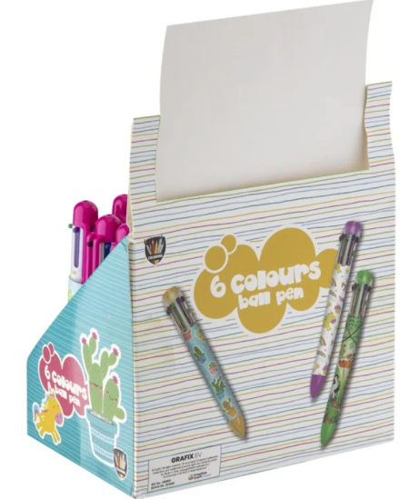 6-värviline automaatne pastapliiats GRAFIX