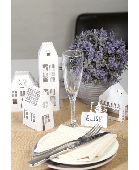 Valgete majakeste voltimise komplekt GRAINE CREATIVE